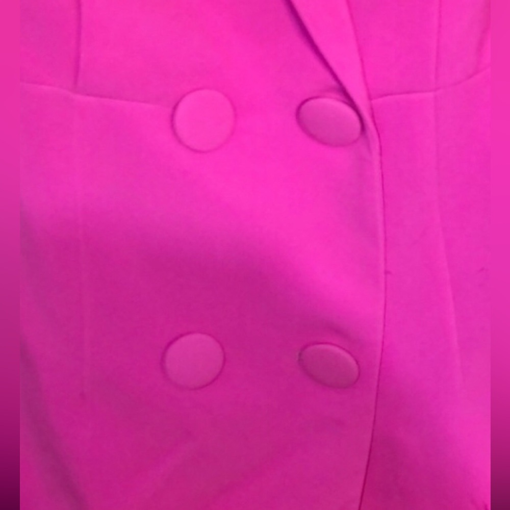 “BARBIE FEATHERED” Pink Gorgeous Double Breasted Blazer, Ostrich TAIL - Picture 5 of 12
